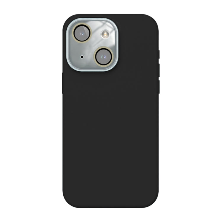 For iPhone 15 Acrylic Lens Film + Liquid Silicone Full Coverage Phone Case