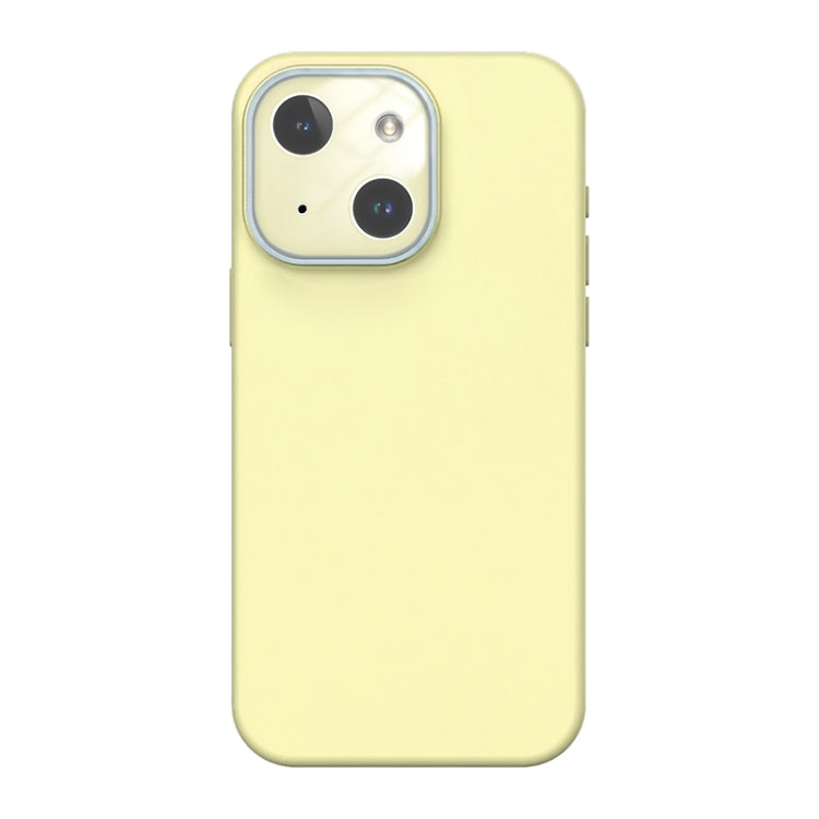 For iPhone 15 Acrylic Lens Film + Liquid Silicone Full Coverage Phone Case