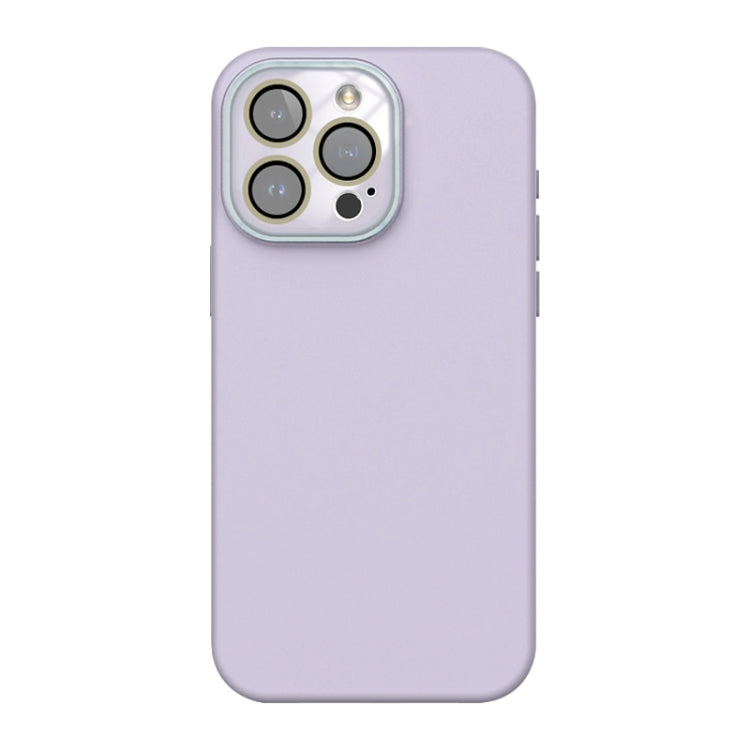 For iPhone 14 Pro Acrylic Lens Film + Liquid Silicone Full Coverage Phone Case