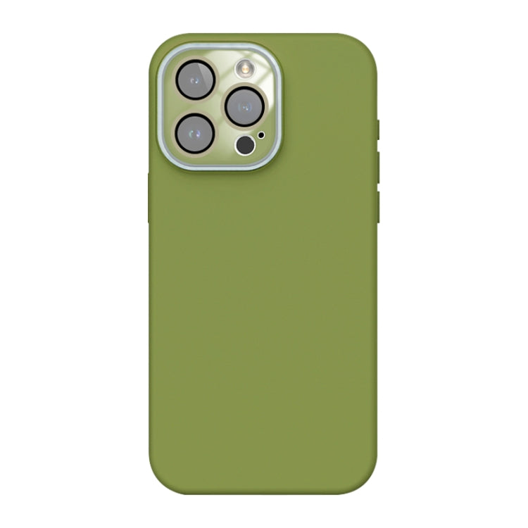 For iPhone 13 Pro Acrylic Lens Film + Liquid Silicone Full Coverage Phone Case