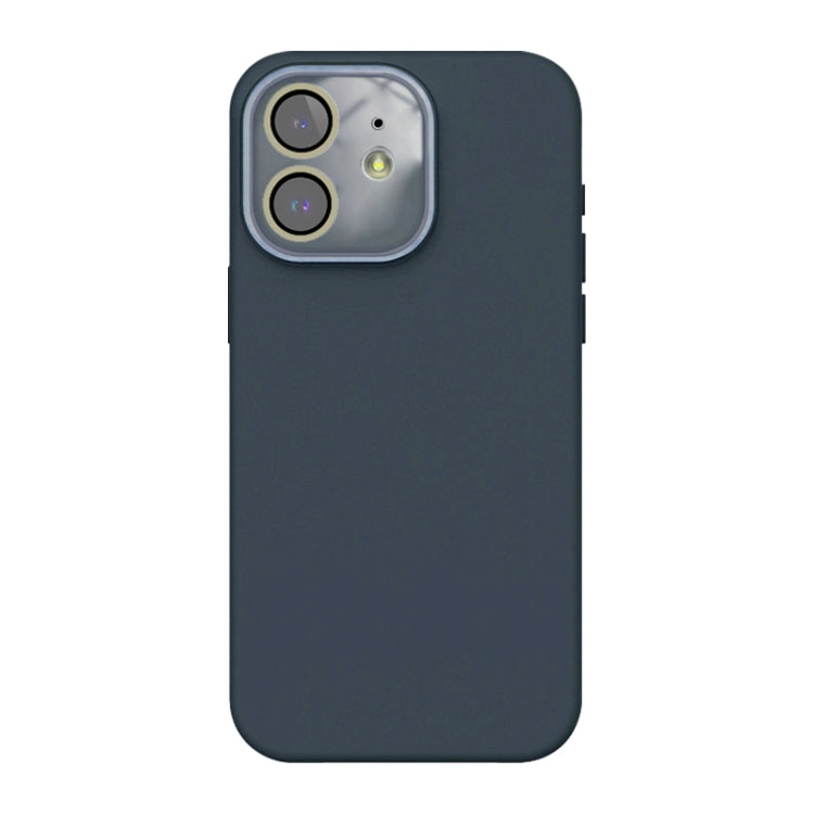 For iPhone 12 Acrylic Lens Film + Liquid Silicone Full Coverage Phone Case