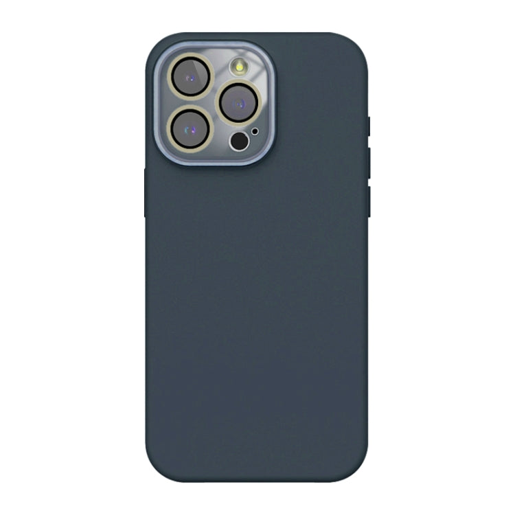 For iPhone 12 Pro Max Acrylic Lens Film + Liquid Silicone Full Coverage Phone Case