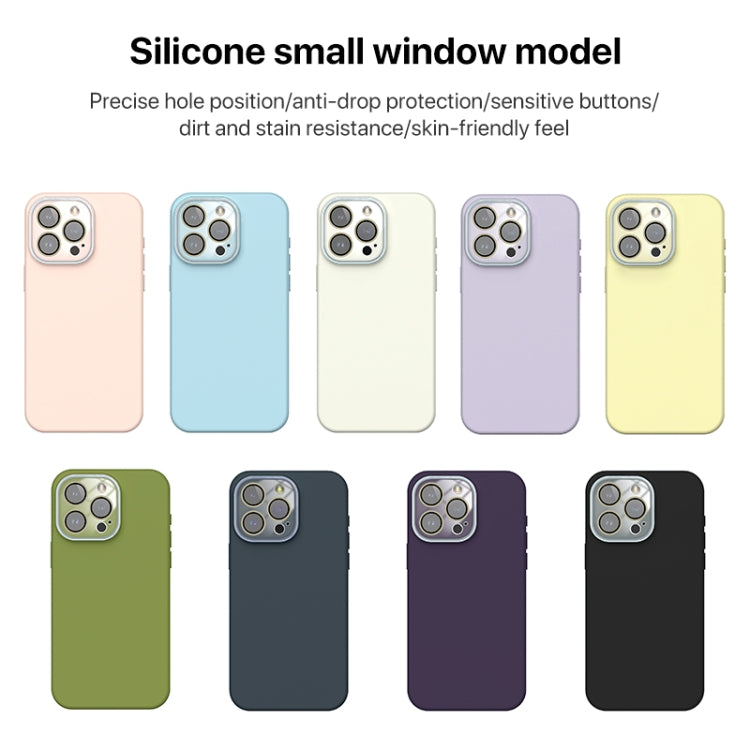 For iPhone 12 Pro Max Acrylic Lens Film + Liquid Silicone Full Coverage Phone Case