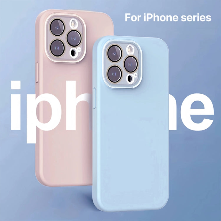 For iPhone 14 Plus Acrylic Lens Film + Liquid Silicone Full Coverage Phone Case