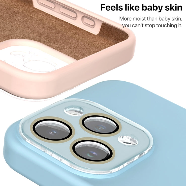 For iPhone 14 Pro Acrylic Lens Film + Liquid Silicone Full Coverage Phone Case