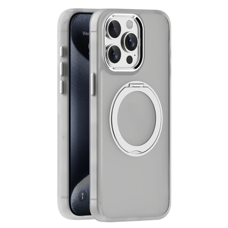 For iPhone 15 Pro Max Skin Feel Frosted MagSafe Magnetic Holder Phone Case