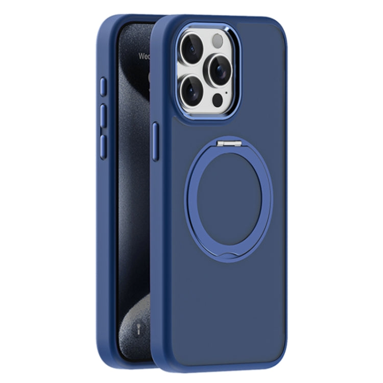 For iPhone 15 Pro Max Skin Feel Frosted MagSafe Magnetic Holder Phone Case