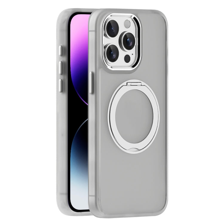 For iPhone 14 Pro Max Skin Feel Frosted MagSafe Magnetic Holder Phone Case