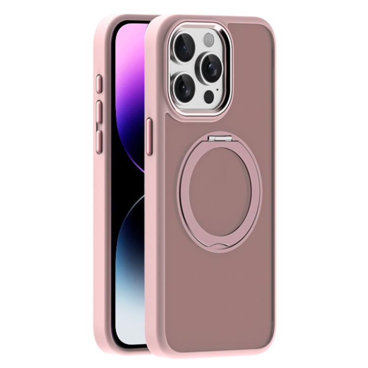 For iPhone 14 Pro Max Skin Feel Frosted MagSafe Magnetic Holder Phone Case