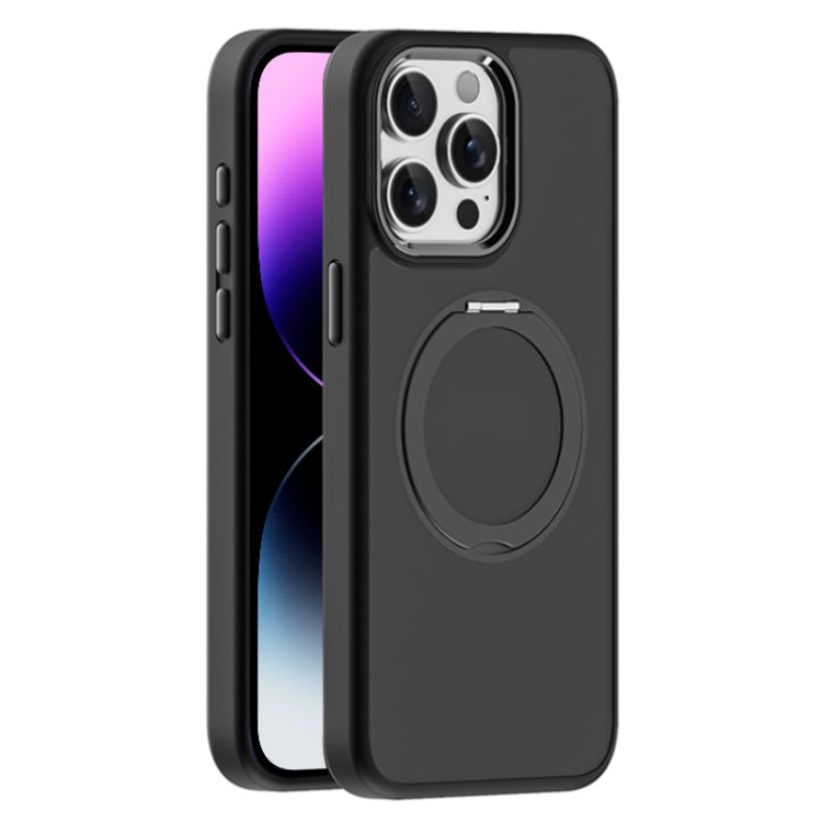 For iPhone 14 Pro Max Skin Feel Frosted MagSafe Magnetic Holder Phone Case
