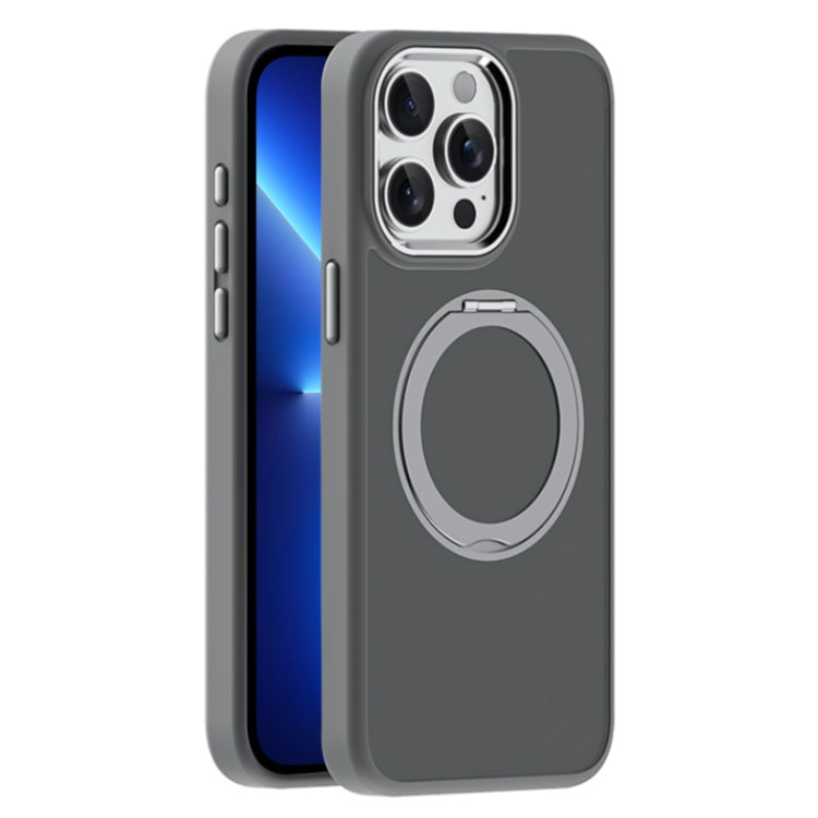 For iPhone 13 Pro Max Skin Feel Frosted MagSafe Magnetic Holder Phone Case