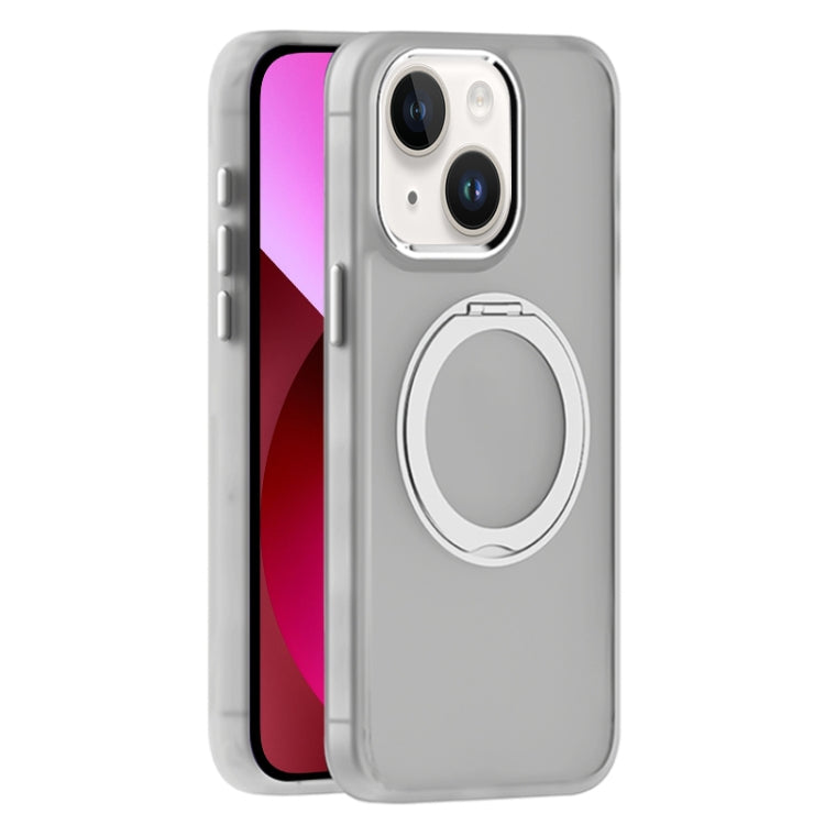 For iPhone 13 Skin Feel Frosted MagSafe Magnetic Holder Phone Case