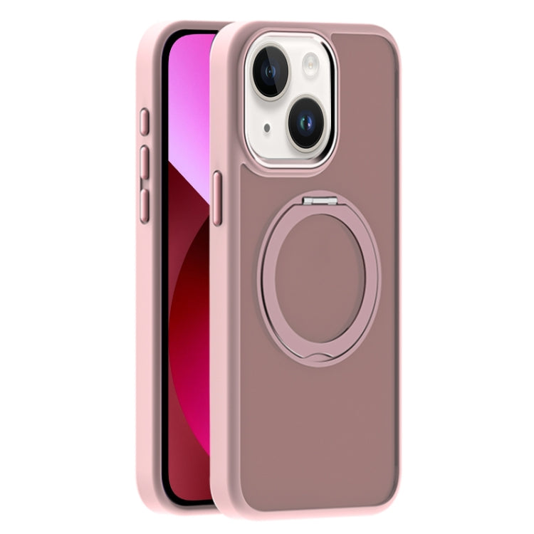 For iPhone 13 Skin Feel Frosted MagSafe Magnetic Holder Phone Case