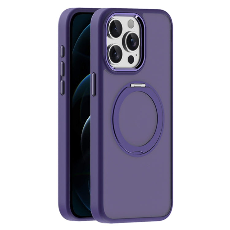 For iPhone 12 Pro Max Skin Feel Frosted MagSafe Magnetic Holder Phone Case