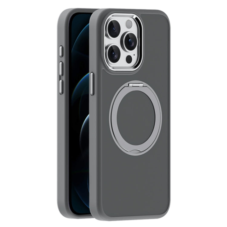 For iPhone 12 Pro Max Skin Feel Frosted MagSafe Magnetic Holder Phone Case