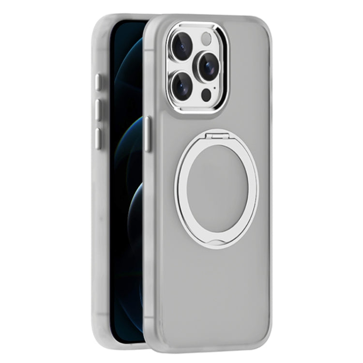 For iPhone 12 Pro Skin Feel Frosted MagSafe Magnetic Holder Phone Case