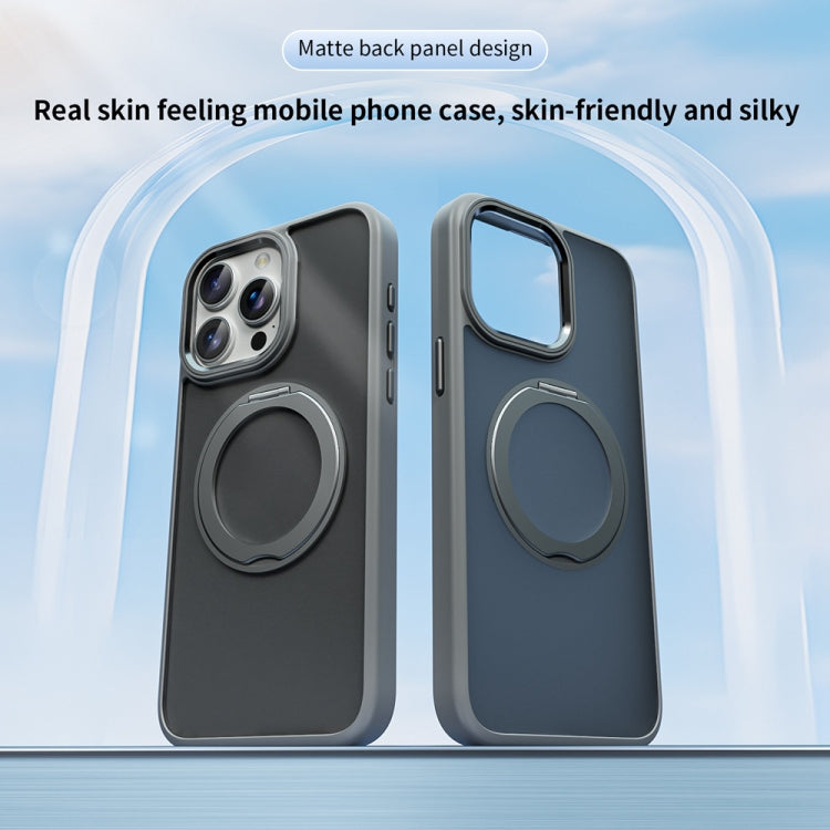For iPhone 14 Pro Max Skin Feel Frosted MagSafe Magnetic Holder Phone Case