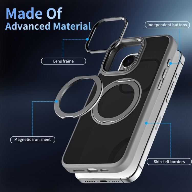 For iPhone 12 Skin Feel Frosted MagSafe Magnetic Holder Phone Case