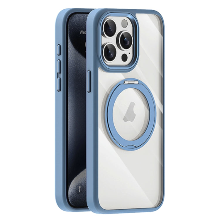 For iPhone 15 Pro Max Transparent MagSafe Magnetic Holder Phone Case