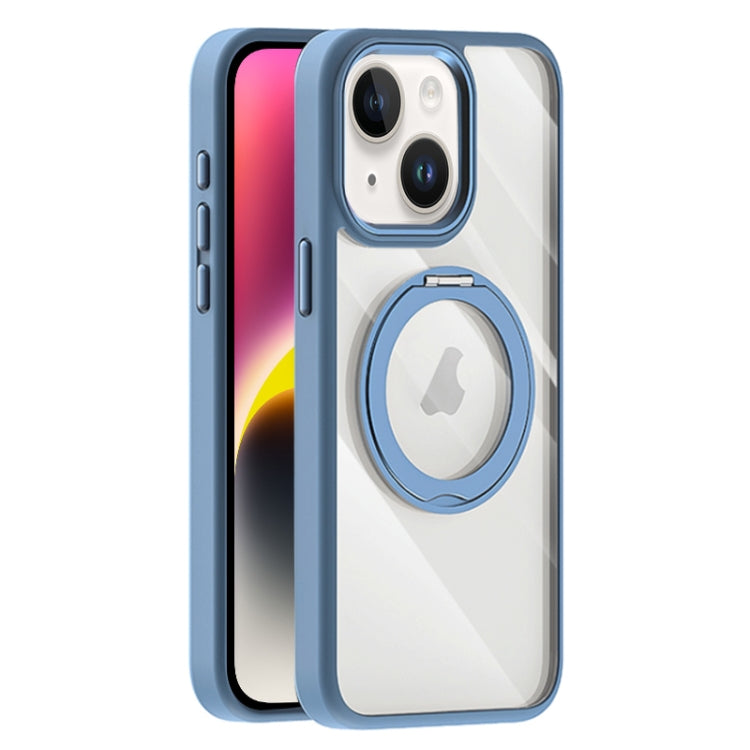 For iPhone 14 Transparent MagSafe Magnetic Holder Phone Case