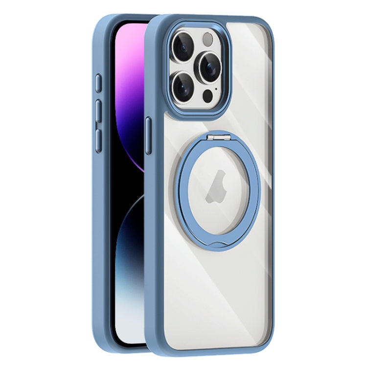 For iPhone 14 Pro Transparent MagSafe Magnetic Holder Phone Case