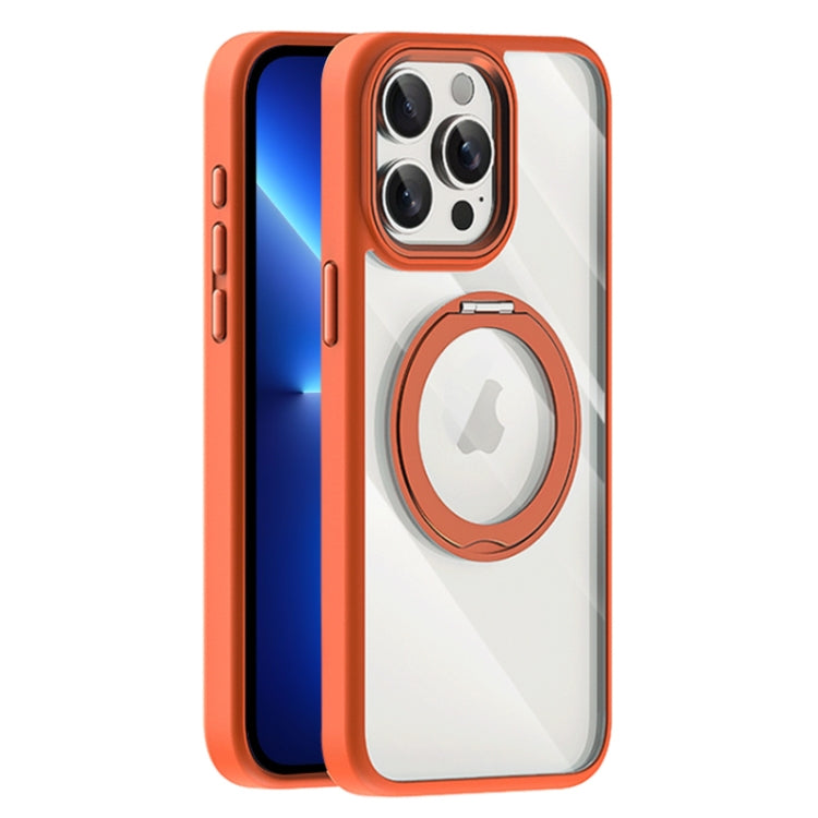 For iPhone 13 Pro Max Transparent MagSafe Magnetic Holder Phone Case