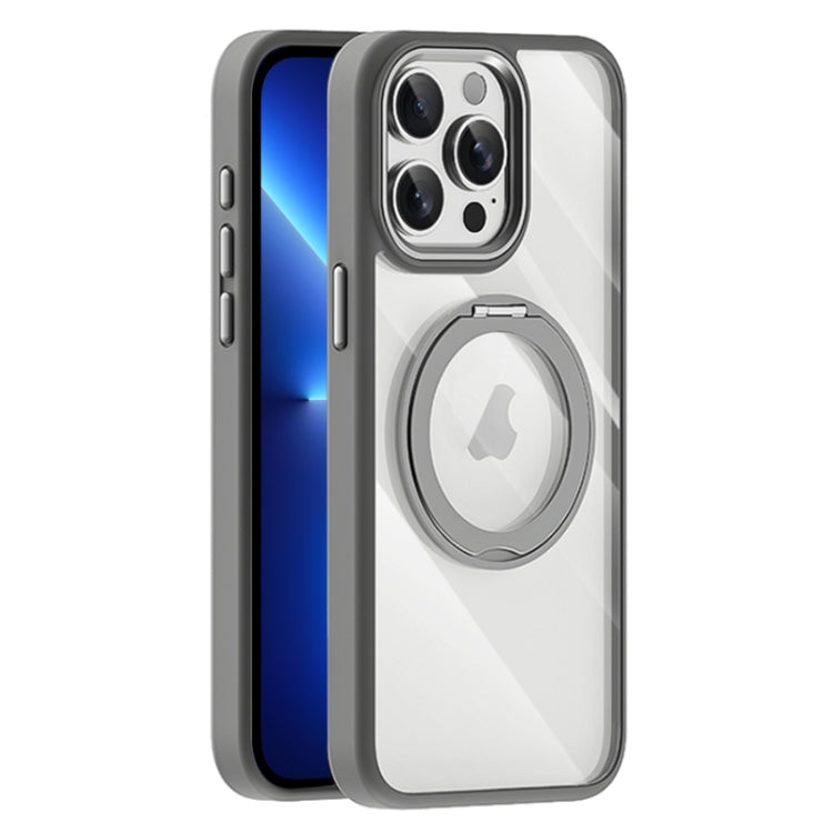For iPhone 13 Pro Transparent MagSafe Magnetic Holder Phone Case