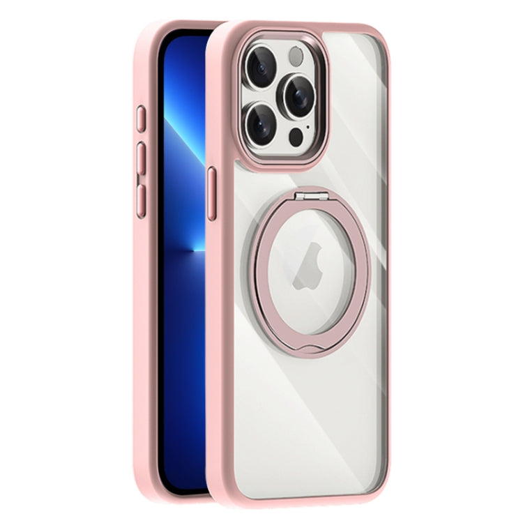 For iPhone 13 Pro Transparent MagSafe Magnetic Holder Phone Case