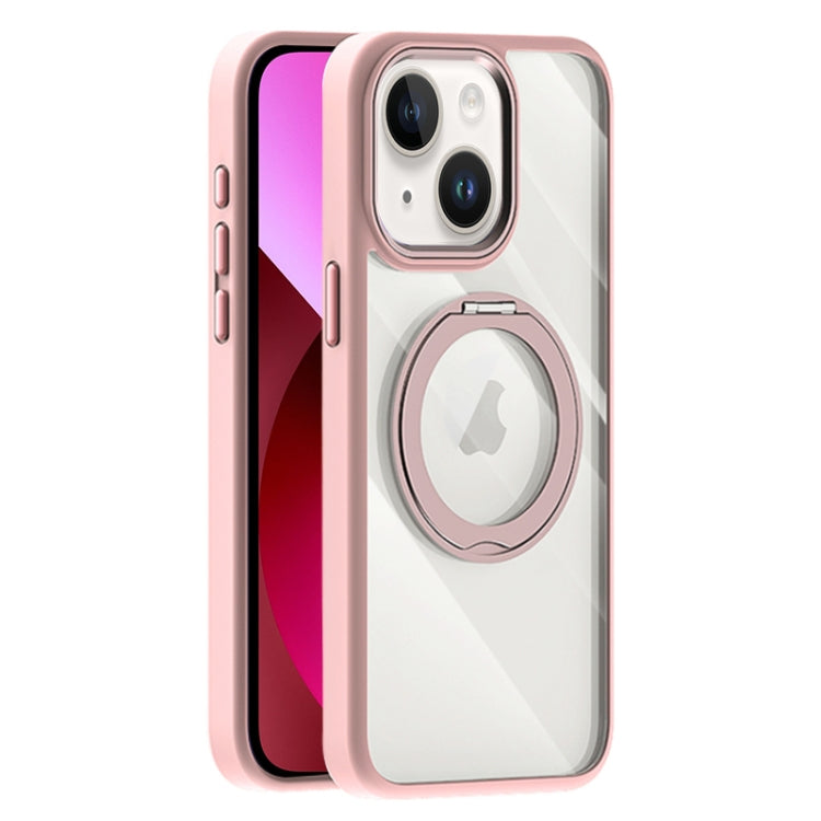 For iPhone 13 Transparent MagSafe Magnetic Holder Phone Case
