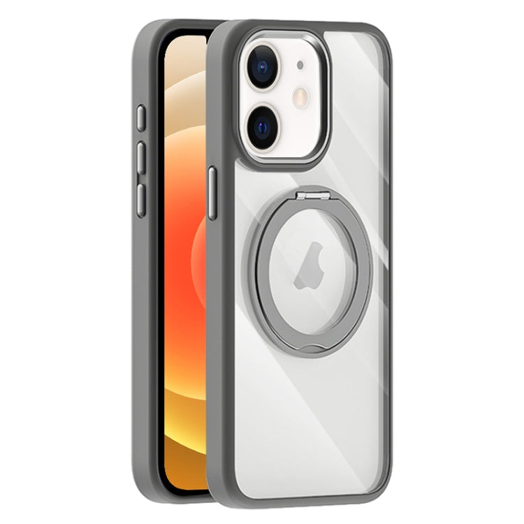 For iPhone 12 Transparent MagSafe Magnetic Holder Phone Case