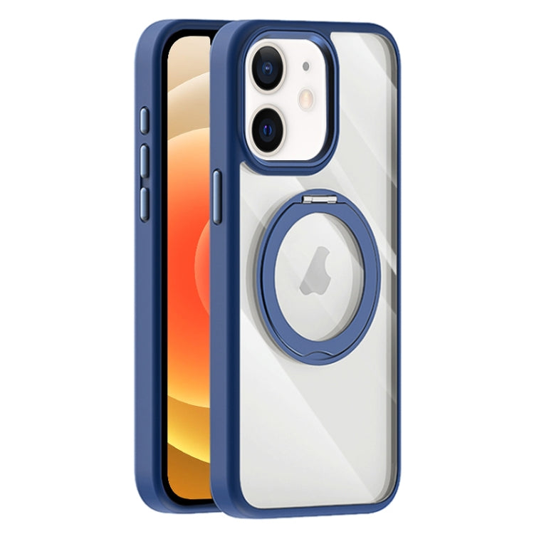 For iPhone 12 Transparent MagSafe Magnetic Holder Phone Case