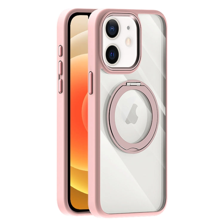 For iPhone 12 Transparent MagSafe Magnetic Holder Phone Case