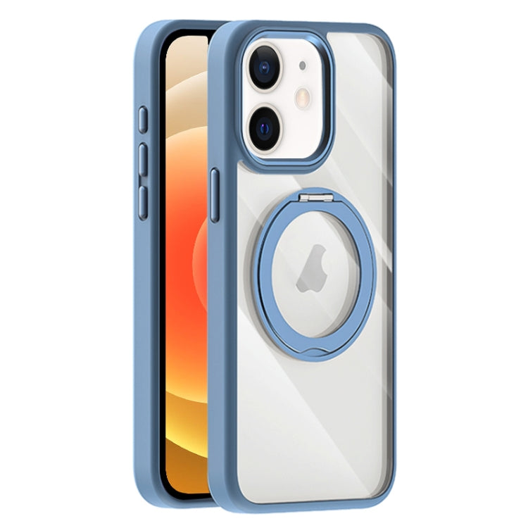 For iPhone 12 Transparent MagSafe Magnetic Holder Phone Case