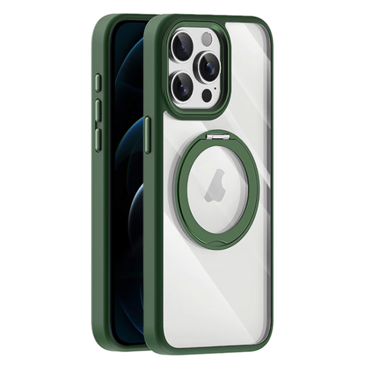 For iPhone 12 Pro Max Transparent MagSafe Magnetic Holder Phone Case