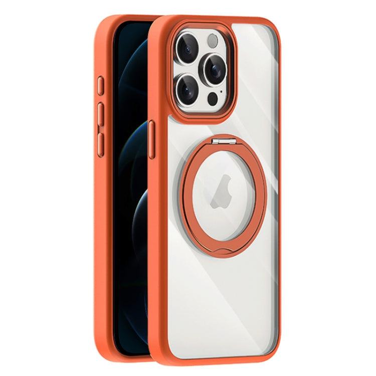 For iPhone 12 Pro Transparent MagSafe Magnetic Holder Phone Case