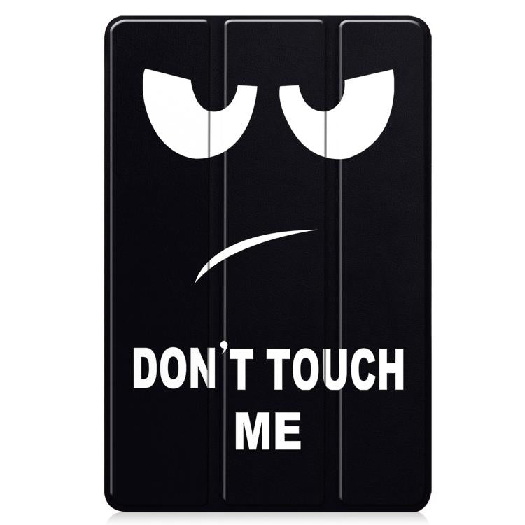 For Lenovo Tab 10.1 / K10 2nd / S10 Custer Painted 3-Fold Holder Leather Smart Tablet Case