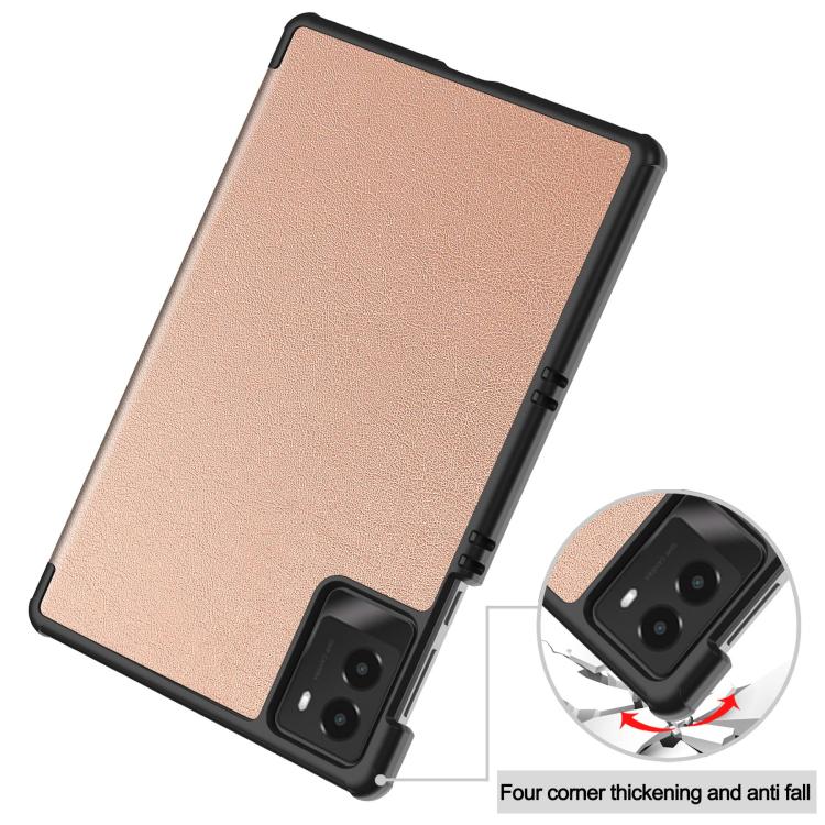 For Lenovo Legion Y700 2025 Custer Texture 3-Fold Holder Leather Smart Tablet Case