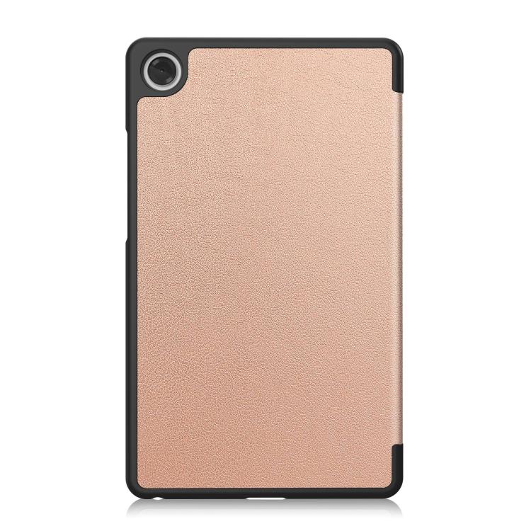 For Lenovo Tab One TB-305FU / Tab K9 Custer Texture 3-Fold Holder Leather Smart Tablet Case