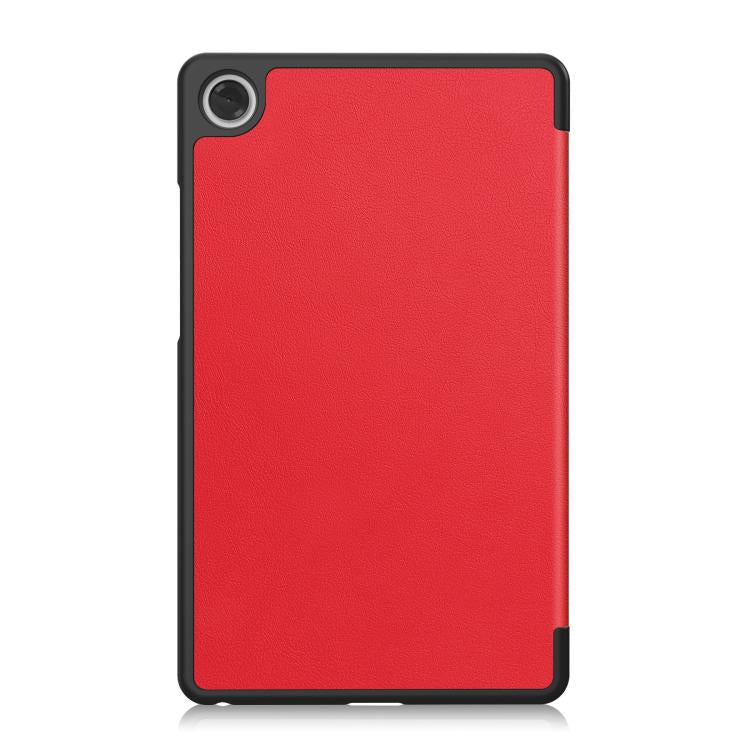 For Lenovo Tab One TB-305FU / Tab K9 Custer Texture 3-Fold Holder Leather Smart Tablet Case