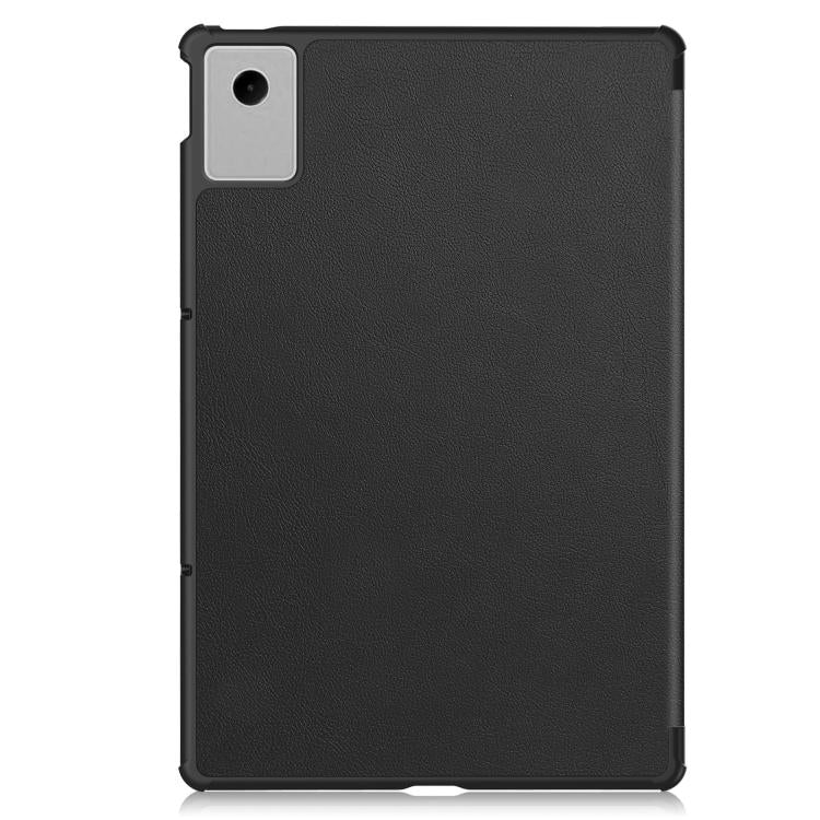 For Lenovo Idea  Tab Plus 12.1 Custer Texture 3-Fold Holder Leather Smart Tablet Case