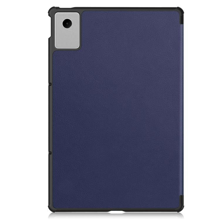 For Lenovo Idea  Tab Plus 12.1 Custer Texture 3-Fold Holder Leather Smart Tablet Case