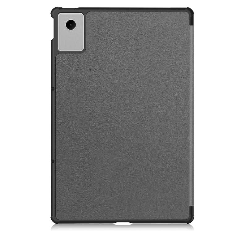 For Lenovo Idea  Tab Plus 12.1 Custer Texture 3-Fold Holder Leather Smart Tablet Case