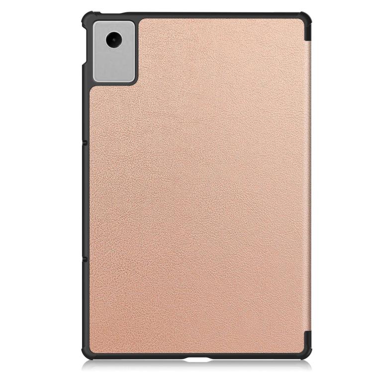 For Lenovo Idea  Tab Plus 12.1 Custer Texture 3-Fold Holder Leather Smart Tablet Case