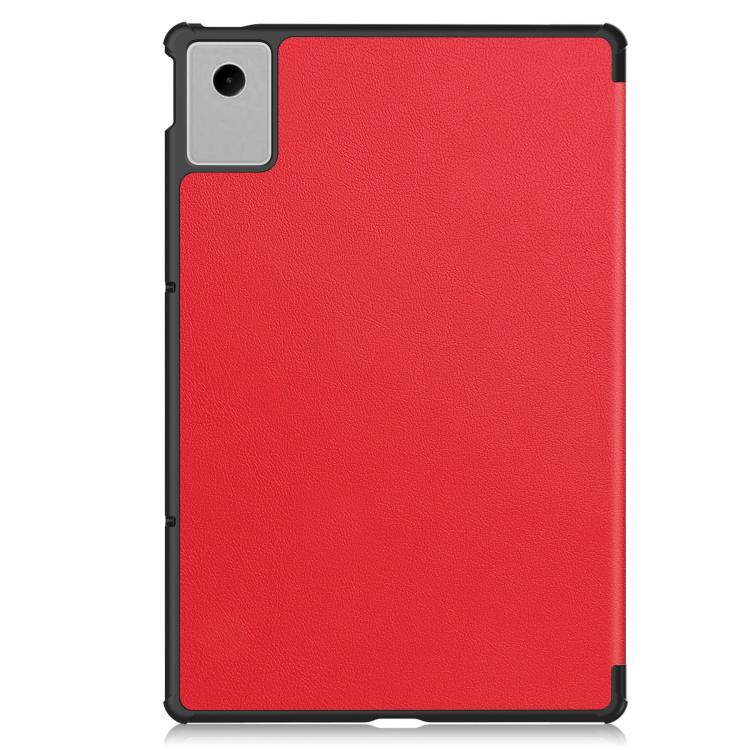 For Lenovo Idea  Tab Plus 12.1 Custer Texture 3-Fold Holder Leather Smart Tablet Case