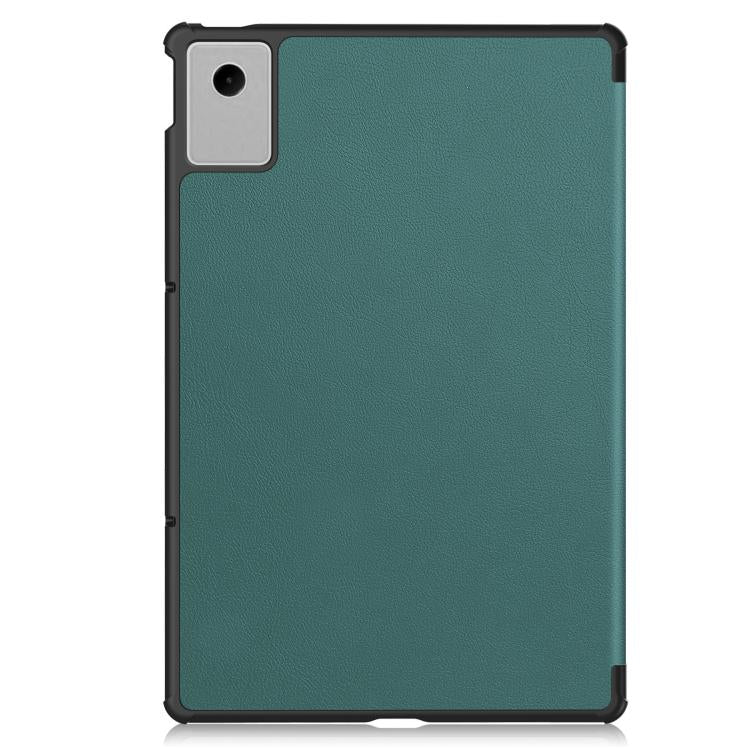 For Lenovo Idea  Tab Plus 12.1 Custer Texture 3-Fold Holder Leather Smart Tablet Case