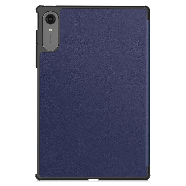 For Lenovo Idea Tab Pro Gen 2 13 Custer Texture 3-Fold Holder Leather Smart Tablet Case
