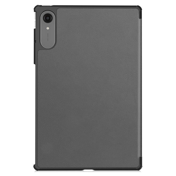For Lenovo Idea Tab Pro Gen 2 13 Custer Texture 3-Fold Holder Leather Smart Tablet Case