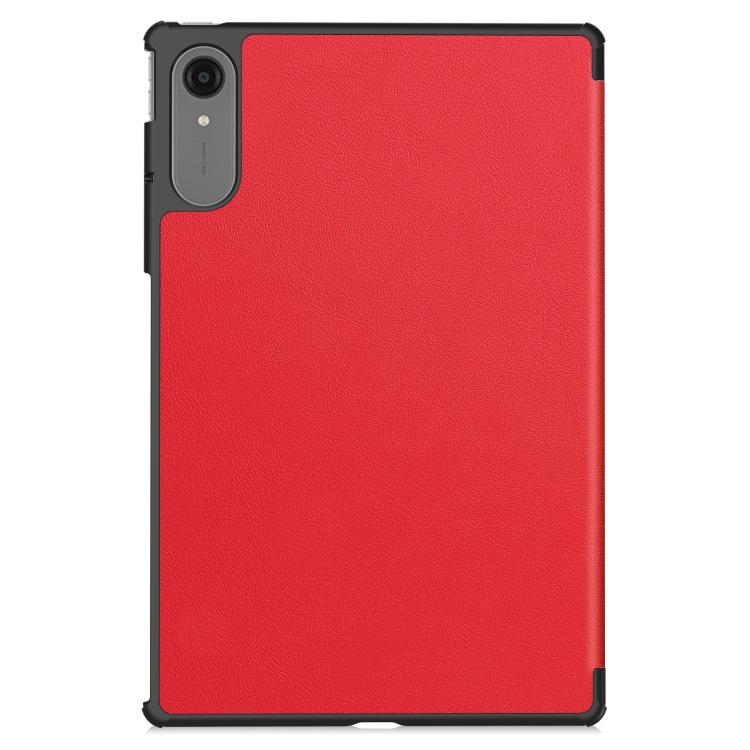For Lenovo Idea Tab Pro Gen 2 13 Custer Texture 3-Fold Holder Leather Smart Tablet Case