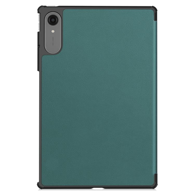 For Lenovo Idea Tab Pro Gen 2 13 Custer Texture 3-Fold Holder Leather Smart Tablet Case