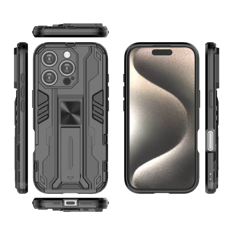 For iPhone 16 Pro Supersonic PC + TPU Holder Phone Case